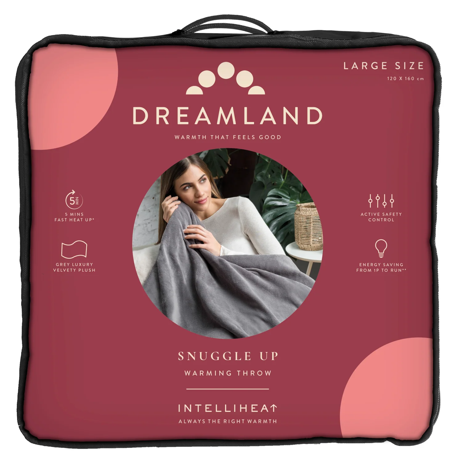 Snuggle Up Electric Warming Throw - Grey - Image 6