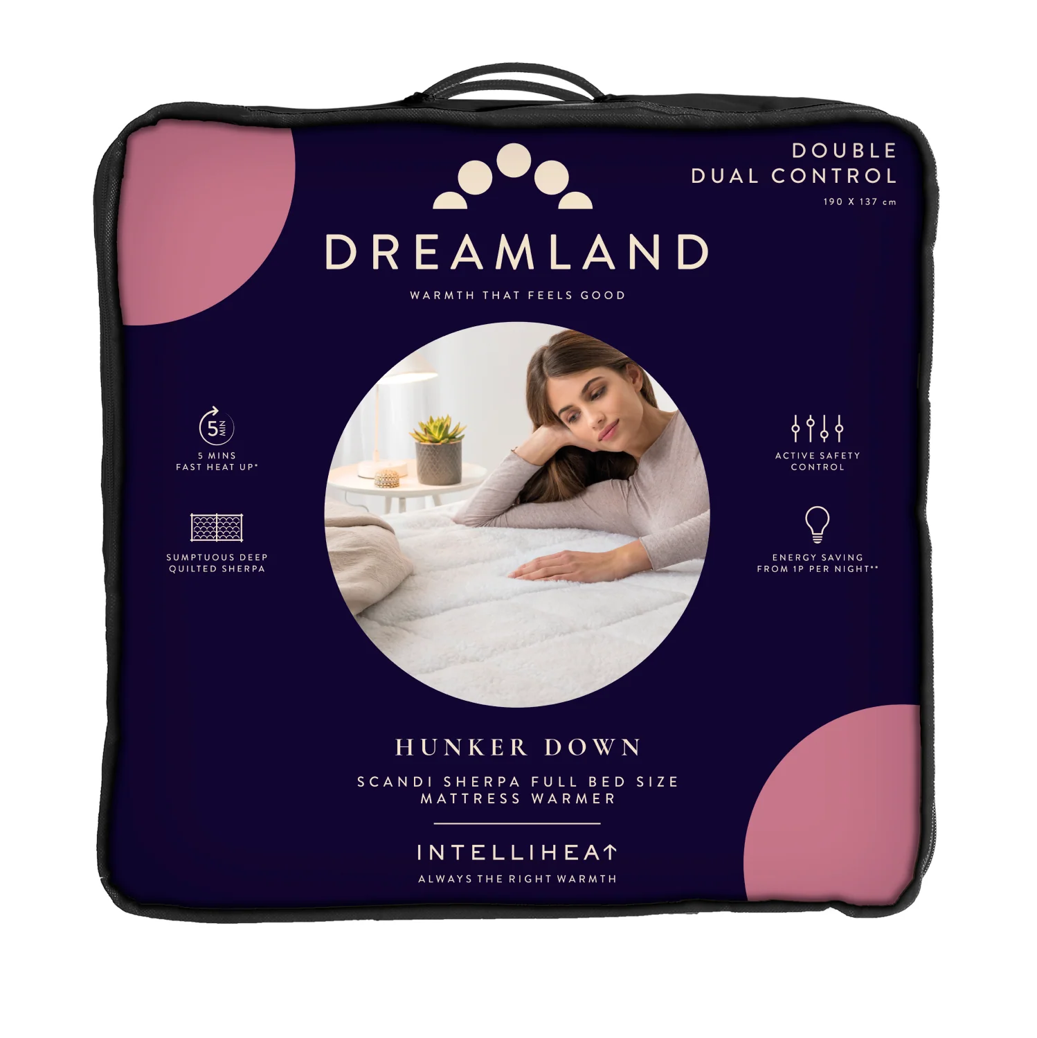 Hunker Down Scandi Sherpa Underblanket - Double with Dual Controllers - Image 7
